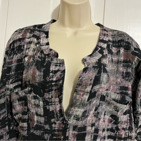 Isabel Marant Abstract Print Tunic Top or Mini Dress Grey Purple 2 US Medium F - Picture 2 of 10